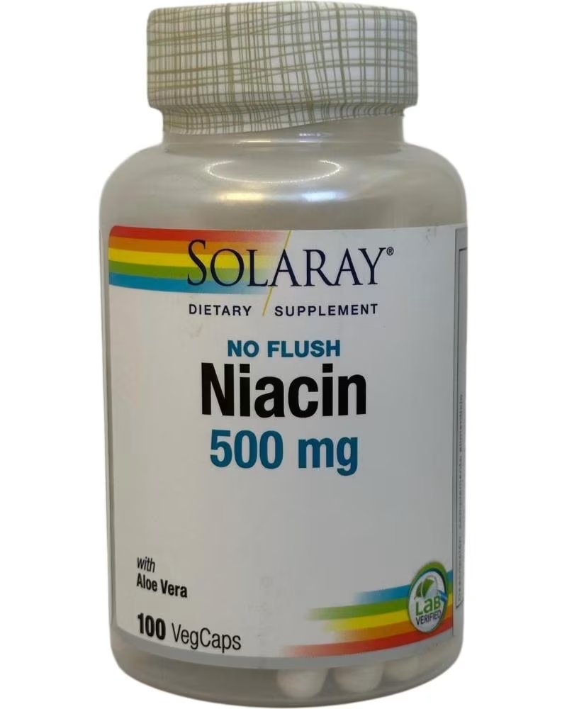 SOLARAY NIACINA 500 MG NO FLUSH VITAMINA B3 100 VEGCAPS