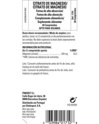 SOLGAR CITRATO DE MAGNESIO 200MG 60 O 120 COMPRIMIDOS DE