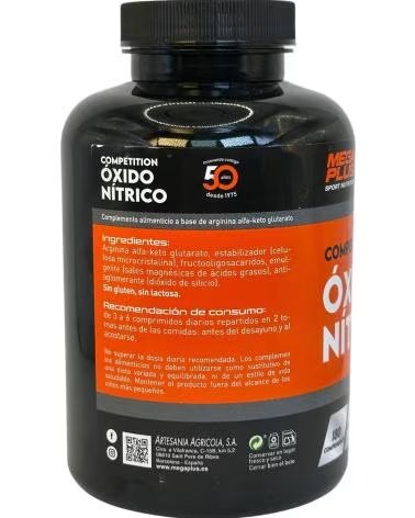 ARTESANIA AGRCOLA OXIDO NITRICO COMPETITION COMPRIMIDOS DE ARGININA ALFA-KETOG