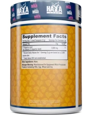 HAYA LABS ACIDO D-ASPARTICO PURO 100 200G DE