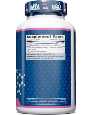 HAYA LABS DIM DI-INDOLYL METHANE ESTROGEN CONTROL 200MG 60 CAPSULAS DE
