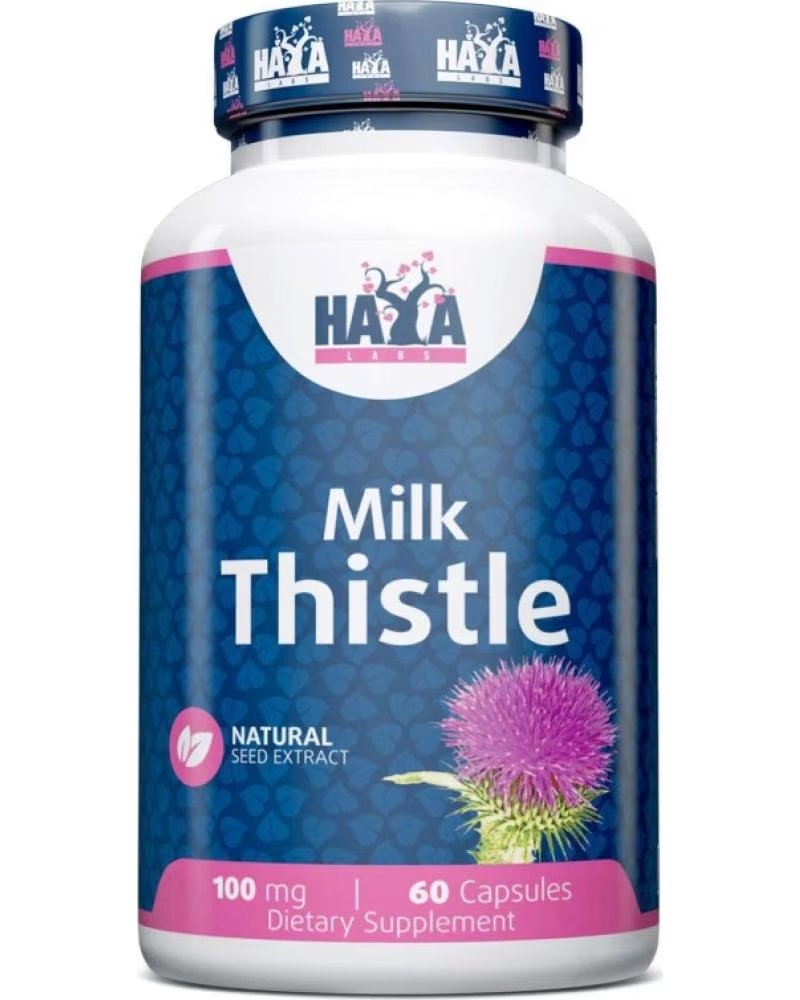 HAYA LABS SILIMARINA 100 MG MILK TRISTLE - CARDO MARIANO 60 CAPS DE