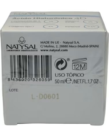 NATYSAL CREMA ACIDO HIALURONICO 4D COLAGENO DE