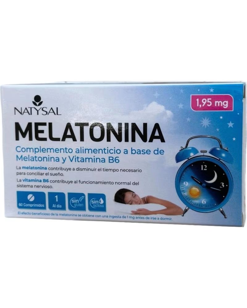 NATYSAL MELATONINA 1 95MG VITAMINA B-6 60 COMPRIMIDOS MASTICABLES DE