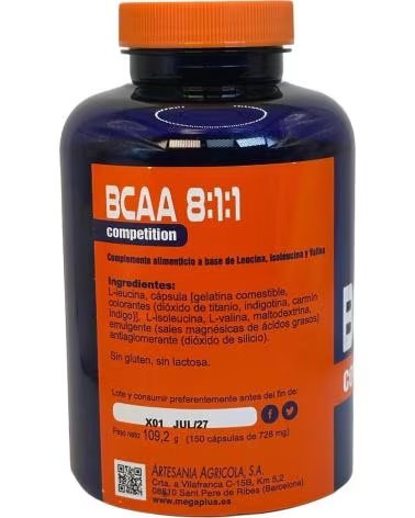 MEGAPLUS BCAA 8 1 1 COMPETITION 150 CAPSULAS DE