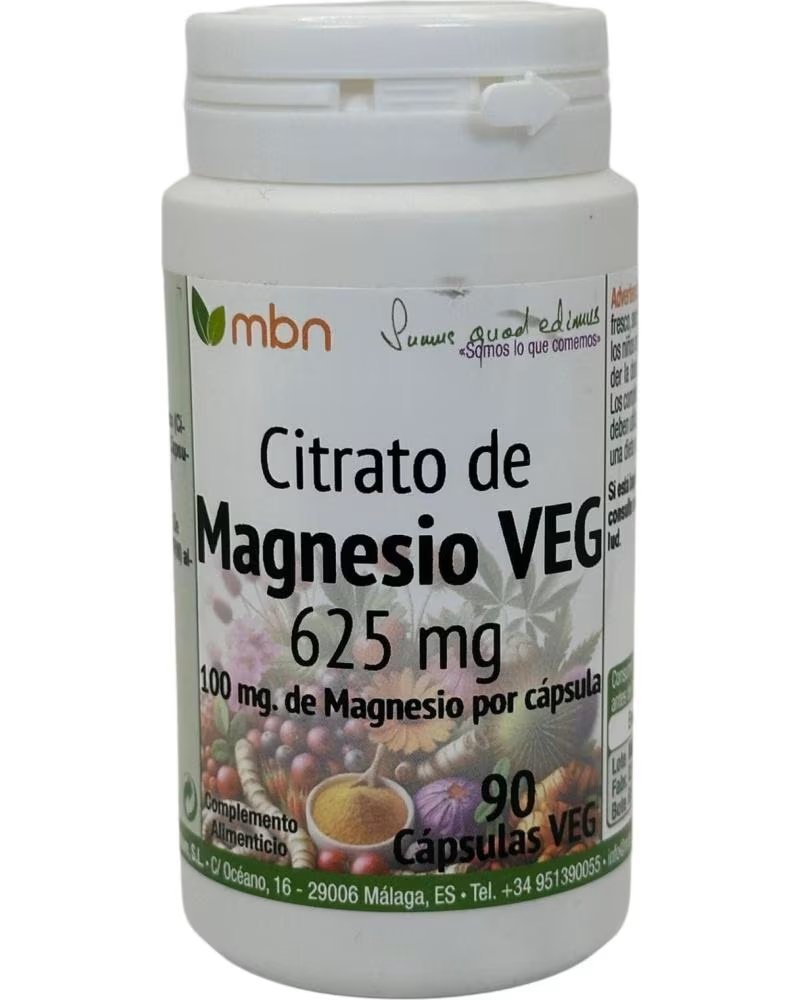MANABIOS CITRATO DE MAGNESIO 625MG 90 CAPSULAS VEGETALES DE