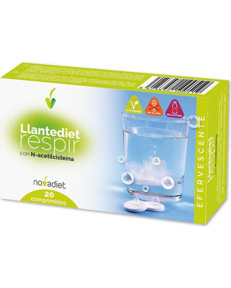 NOVADIET LLANTEN RESPIR EFERVESCENTE CON N-ACETILCISTEINA DE