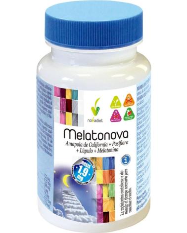 NOVADIET MELATONOVA CON MELATONINA DE 1 9MG Y PLANTAS DE