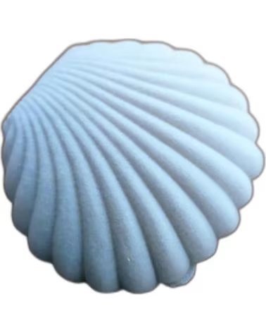 MINOPLATA PORTA-JOIAS EM FORMA DE CONCHA VELUDO CINZENTO