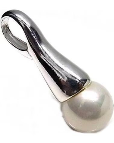 MINOPLATA COLGANTE CON PERLA DE 14 MM EN PLATA DE LEY