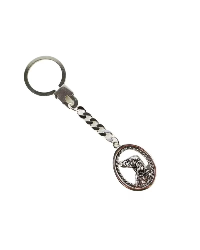 MINOPLATA PORTACHIAVI IN ARGENTO STERLING CON DESIGN CANE