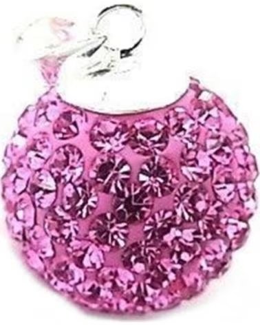 MINOPLATA LLAMADOR DE ÁNGELES EN PLATA Y CRISTAL ROSA 18 MM
