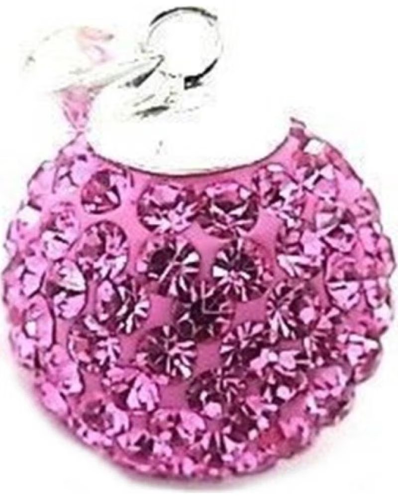 MINOPLATA LLAMADOR DE ÁNGELES EN PLATA Y CRISTAL ROSA 18 MM
