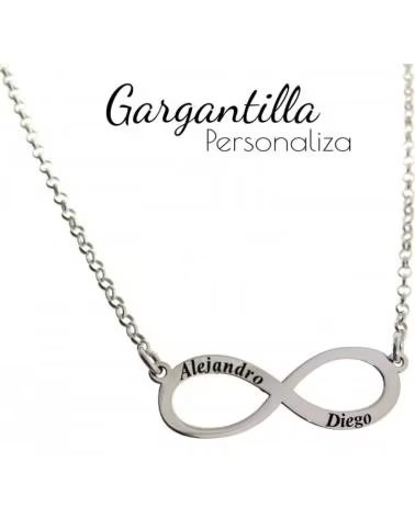 MINOPLATA GARGANTILLA INFINITO PERSONALIZADA EN PLATA DE LEY