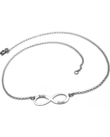 MINOPLATA GARGANTILLA INFINITO PERSONALIZADA EN PLATA DE LEY