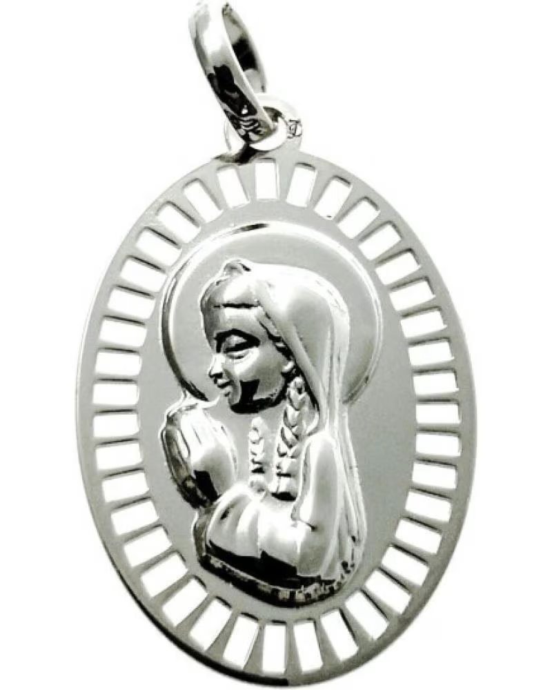 MINOPLATA MEDALLA OVALADA CALADA DE PLATA DE LEY VIRGEN NIÑA