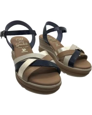 OH MY SANDALS KEILSANDALEN AUS LEDER 6004 AZUL