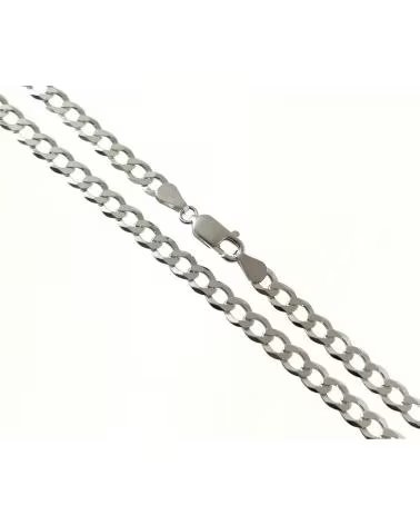 MINOPLATA CADENA BARBADA DE PLATA DE LEY 50 CM