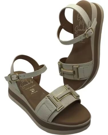 OH MY SANDALS SANDÁLIA EM PELE PARA MULHER 5981 GELO HIELO