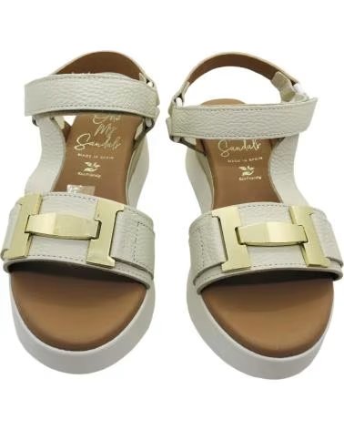 OH MY SANDALS SANDALO IN PELLE 5961 COLORE GHIACCIO HIELO