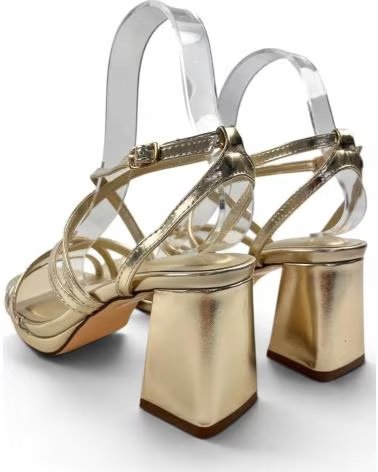 TIMBOS SANDALE À TALONS DE SOIRÉE FINITION MÉTALLISÉE AMARILLO