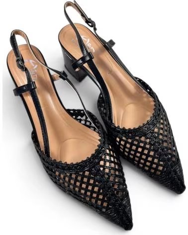 TIMBOS DRESS SANDAL WITH HEEL AND CUT-OUT DETAIL NEGRO
