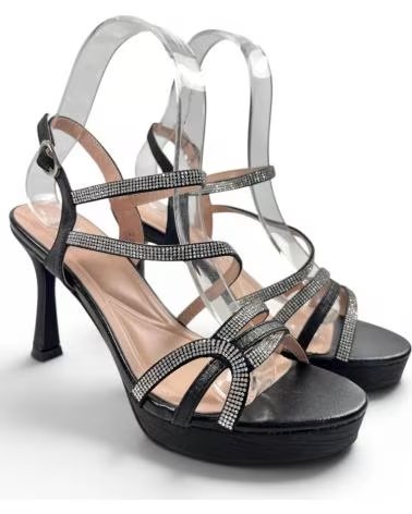 TIMBOS HIGH HEEL AND PLATFORM SANDALS FIESTA 132743 NEGRO