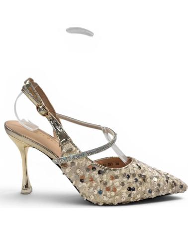TIMBOS SANDALIA TACÓN FIESTA ORO 132742 AMARILLO