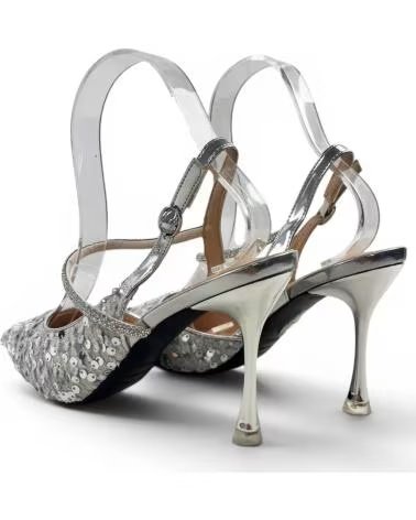 TIMBOS 132741 PARTY STILETTO SANDALS SILVER PLATEADO