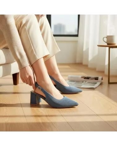 TIMBOS SANDALE À TALON ARRIÈRE OUVERT BLEU 132731 AZUL