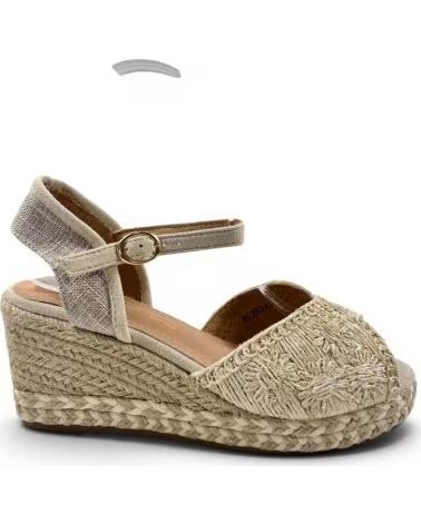 TIMBOS SANDALO CON ZEPPA IN SPARTO 132714 BEIGE