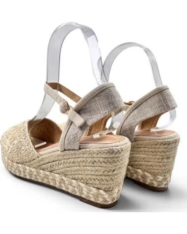 TIMBOS SANDALO CON ZEPPA IN SPARTO 132714 BEIGE