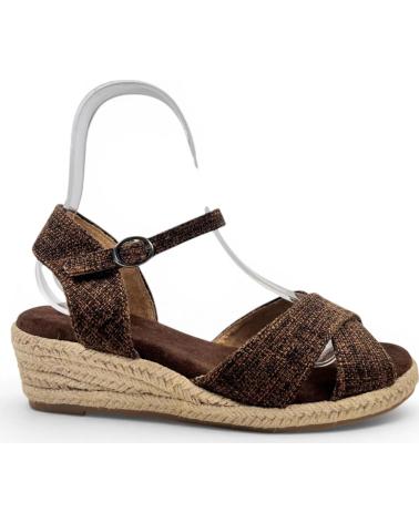 TIMBOS SANDALIA CUÑA ESPARTO 132710 MARRÓN