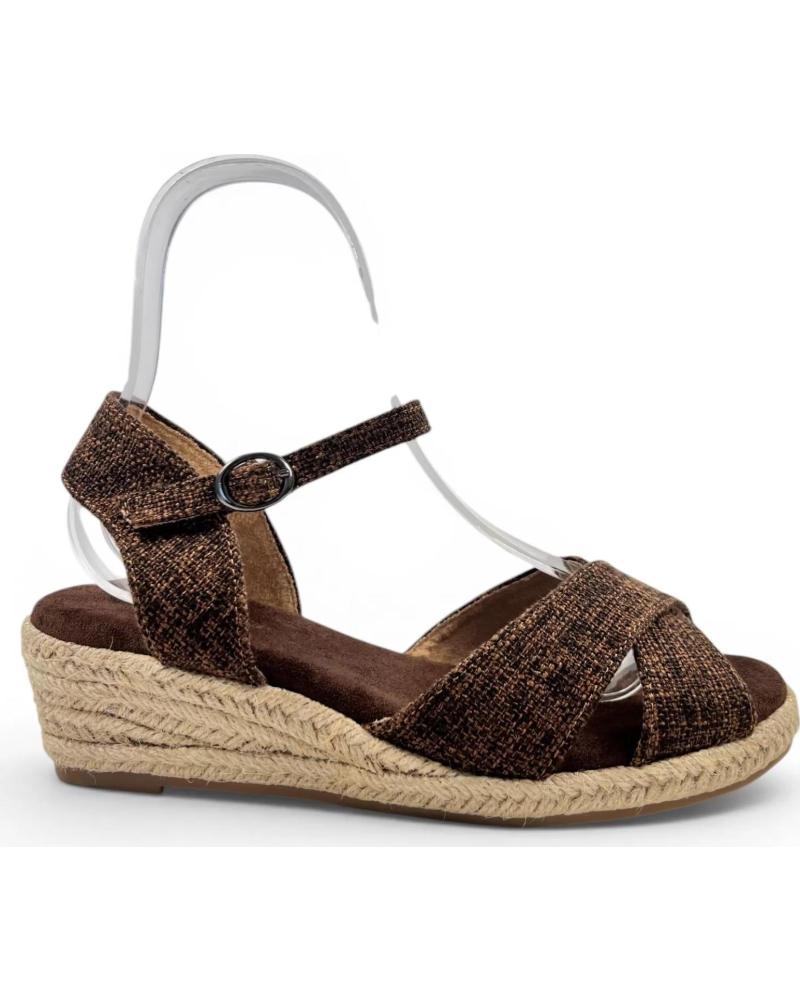 TIMBOS SANDALIA CUÑA ESPARTO 132710 MARRÓN