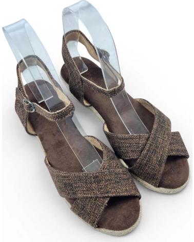 TIMBOS SANDALIA CUÑA ESPARTO 132710 MARRÓN