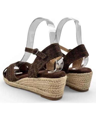 TIMBOS SANDALIA CUÑA ESPARTO 132710 MARRÓN