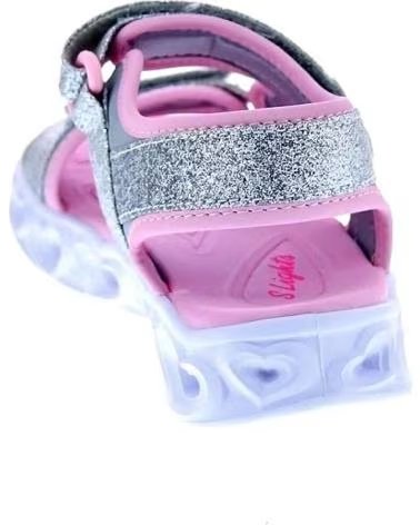 SKECHERS Sandalias 303114L-Slpk en plateado para ninos unisex SILVER SPARKLE SYNTHETIC-PINK TRIM