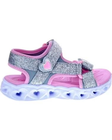 SKECHERS Sandalias 303114L-Slpk en plateado para ninos unisex SILVER SPARKLE SYNTHETIC-PINK TRIM