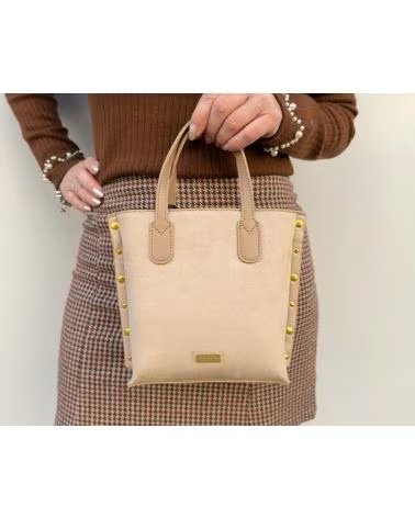 MORGAN 261-2PETISU HANDBAG IN LIGHT BEIGE BEIG CLARO