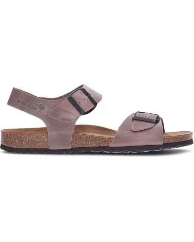 INTERBIOS 9569 ROMA SANDALS FOR MEN IN BROWN PARDO