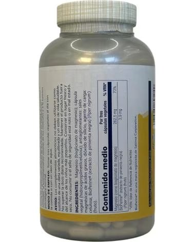 SOLARAY MAGNESIUM BISGLYCINATE 240 CÁPSULAS