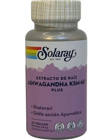 SOLARAY ASHWAGANDHA KSM-66 ET SHATAVARI DOUBLE ACTION 60 GÉLULES VÉGÉTALES