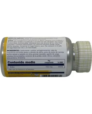 SOLARAY BIOTINA 1000MCG 100 COMPRIMIDOS BUCODISPENSÁVEIS
