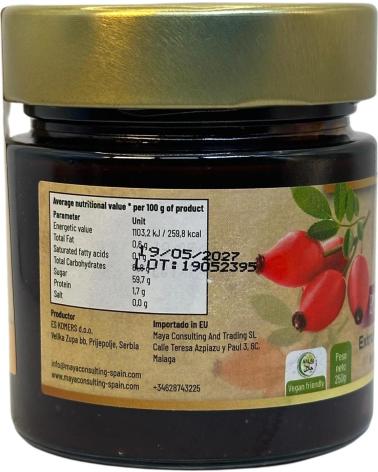 MAYA ORGANIC MERMELADA DE ROSA MOSQUETA EXTRA ORGANICA 250G DE