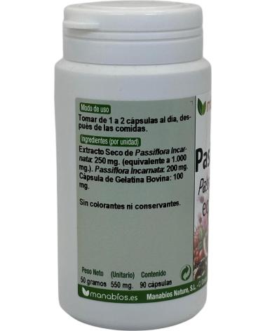 MANABIOS PASIFLORA 1 200MG HBC 90 CAPSULAS DE MANABIOS