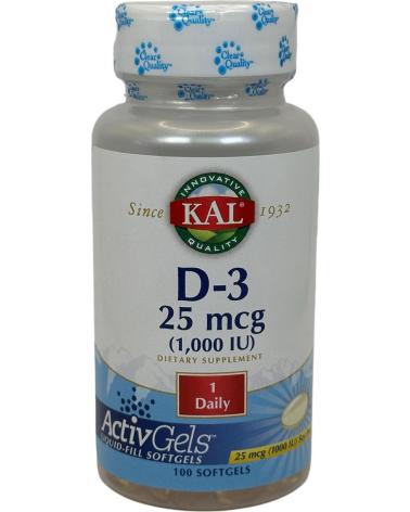 SOLARAY VITAMINA D3 1000 UI - 100 PERLAS ACTIVGELS