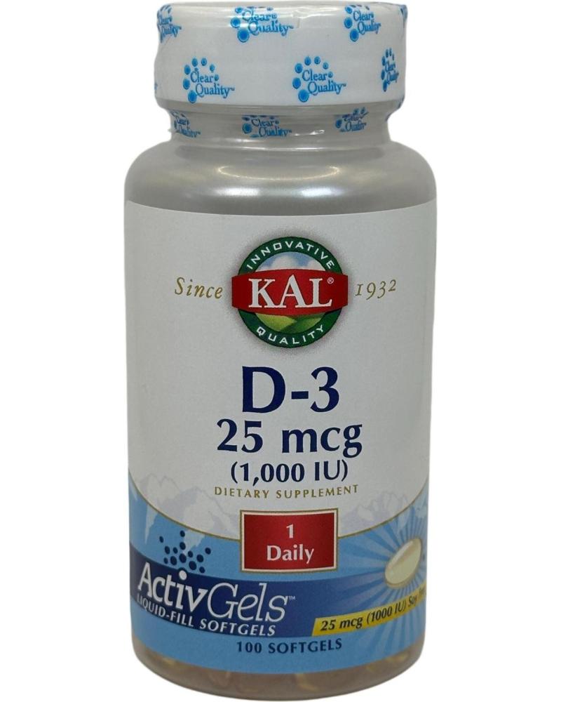 SOLARAY VITAMINA D3 1000 UI - 100 PERLAS ACTIVGELS