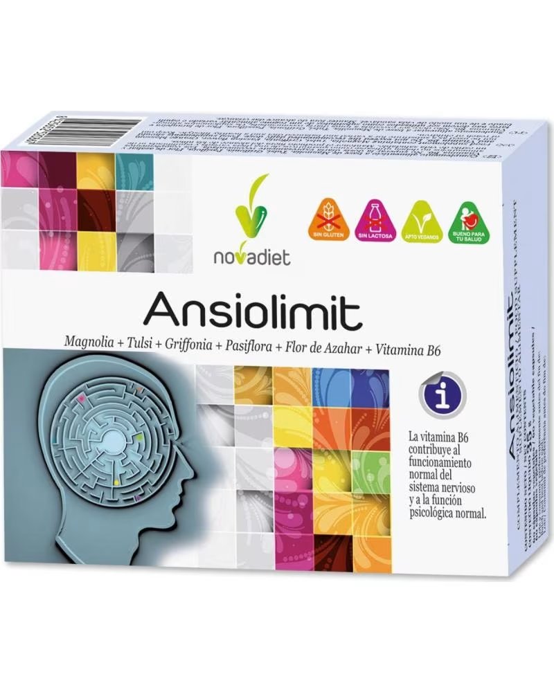 NOVADIET ANSIOLIMIT - SUPLEMENTO PARA O BEM-ESTAR DIÁRIO E DESCANSO