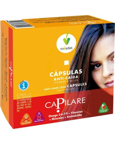 NOVADIET CAPILARE CÁPSULAS ANTI-CAÍDA PARA PIEL, CABELLO Y UÑAS 60 UNIDADES