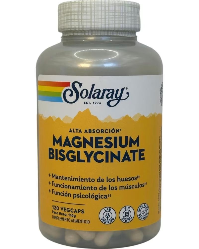 SOLARAY BISGLYCINATE DE MAGNÉSIUM 120 GÉLULES